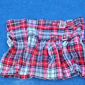 Billabong Red and Gray Plaid Fabric